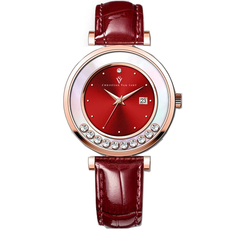 Christian Van Sant Women's Bria Red Dial Watch - CV3816 - 6 (36)