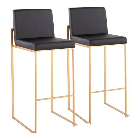 Silver Orchid Forrest High Back Bar Stool - Set of 2