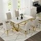 preview thumbnail 19 of 69, Luxurious Dining Room Table Set with Buttons Tufted Velvet Dining Chairs
