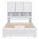 preview thumbnail 12 of 22, Cottage Style Full Size Platform Bed with 4 Drawers Under-Bed,Headboard with Multiple Storage Shelves