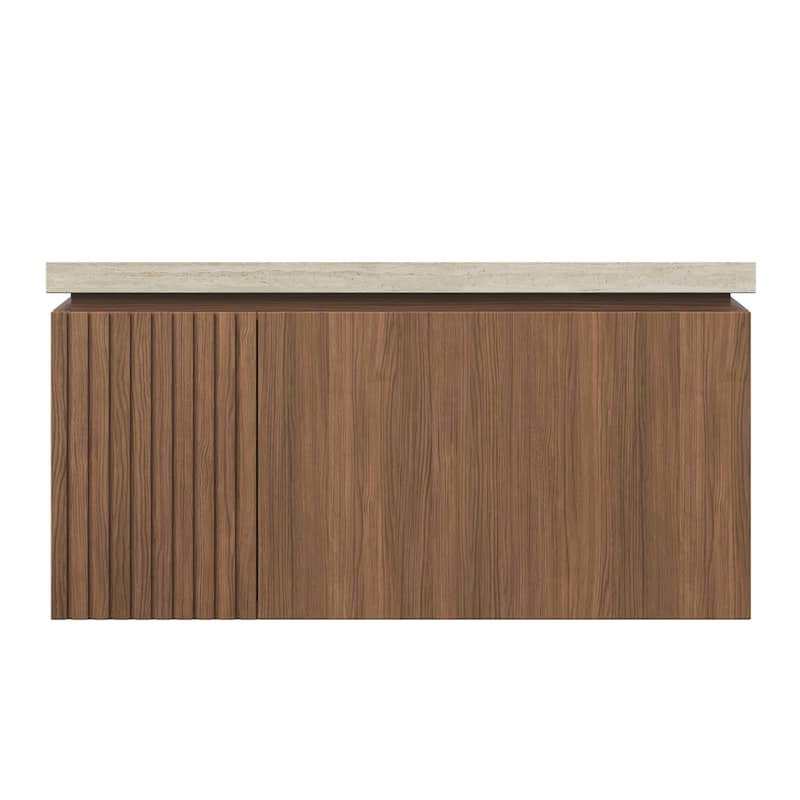 30" Brown Oak Cabinet only, NO Basin and Top, NO Faucet and Sink Cover - Brown Oak