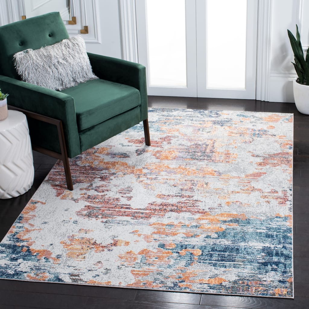 SAFAVIEH Crystal Nicolosa Modern Abstract Distressed Rug