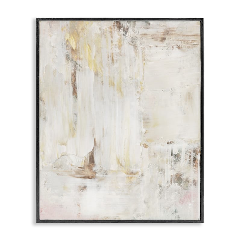 Stupell Natural Muted Abstract Framed Giclee Art Design By Victoria Barnes - 11 x 14 - Black