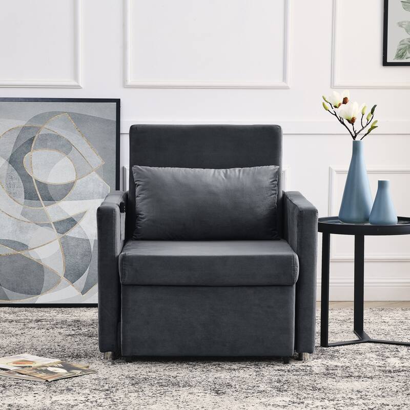 Velvet Chair Bed, Convertible Lounger Sleeper Chair Bed Bath & Beyond