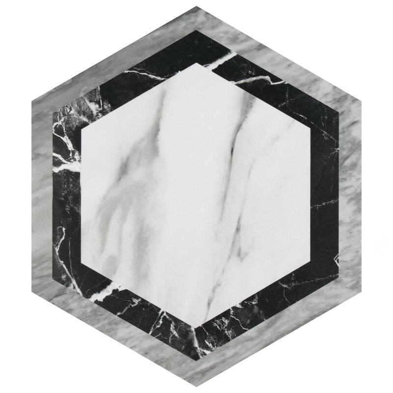 Merola Tile BioTech Hex Bardiglio Agra 11" x 13" Porcelain Floor and Wall Tile