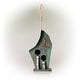 preview thumbnail 2 of 10, Alpine Corporation 12" Tall Outdoor Hanging Wooden Birdhouse, Turquoise