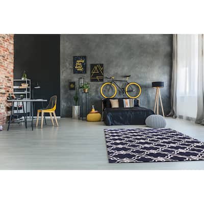 Blue Traditional Trellis Moroccan Area Rug - Elegant and Timeless Design - 5' x 8'
