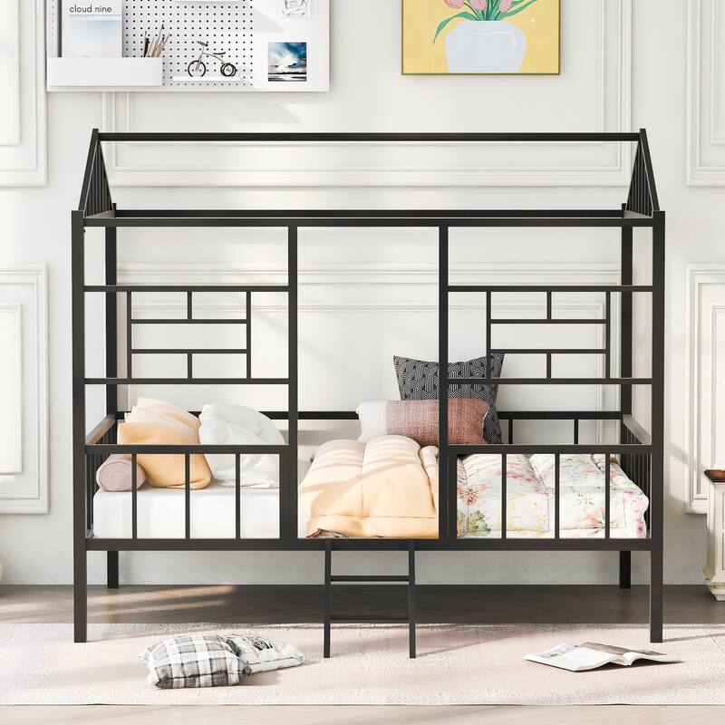 Metal Tree House Bed Frame for Kids, Twin/Full Size, Sturdy Frame, No Box Spring Required
