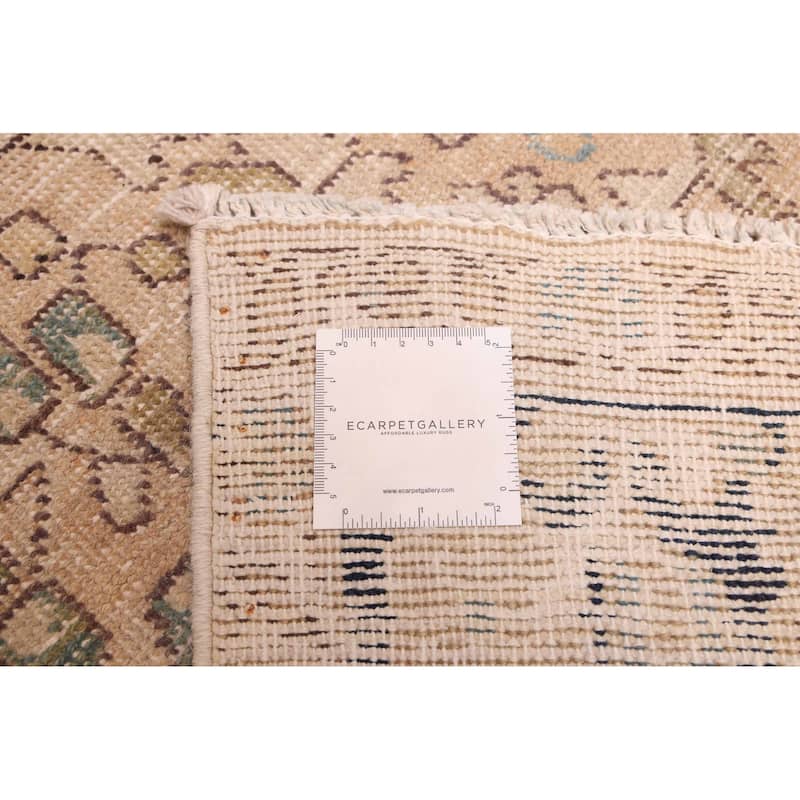 ECARPETGALLERY Hand-knotted Antalya Vintage Tan Wool Rug - 4'6 x 10'0