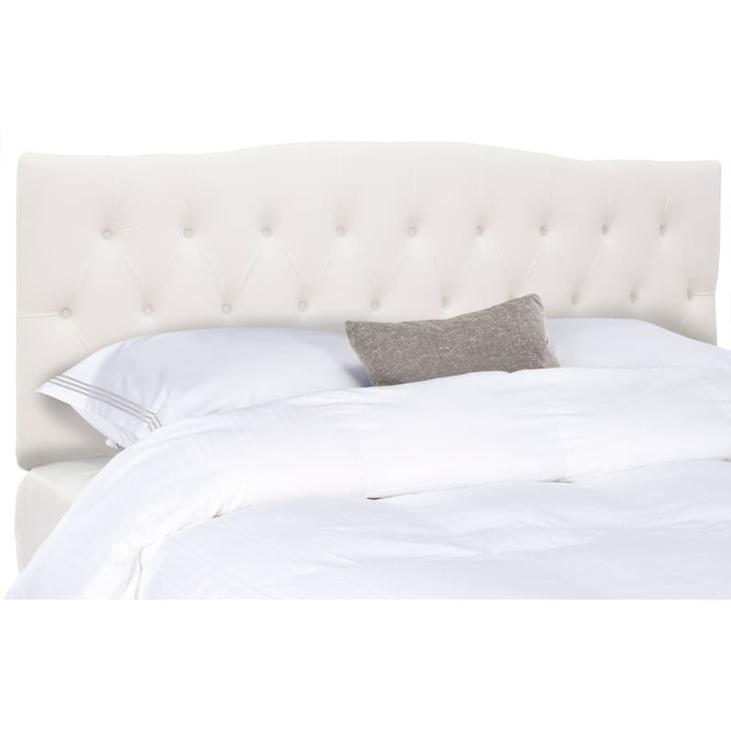 SAFAVIEH Shasta Arctic Grey Upholstered Tufted Headboard (King)