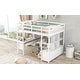 preview thumbnail 5 of 7, White Pinewood Loft Bed with Built-in Desk, Drawers, Shelves, and Storage Cabinets