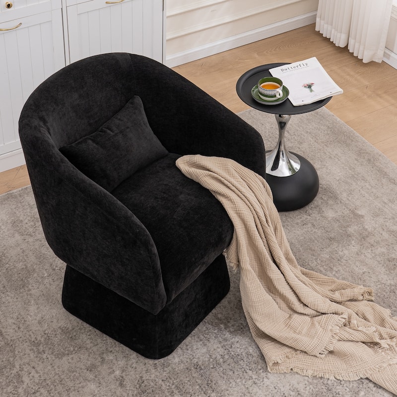 Chenille Swivel Lounge Chair