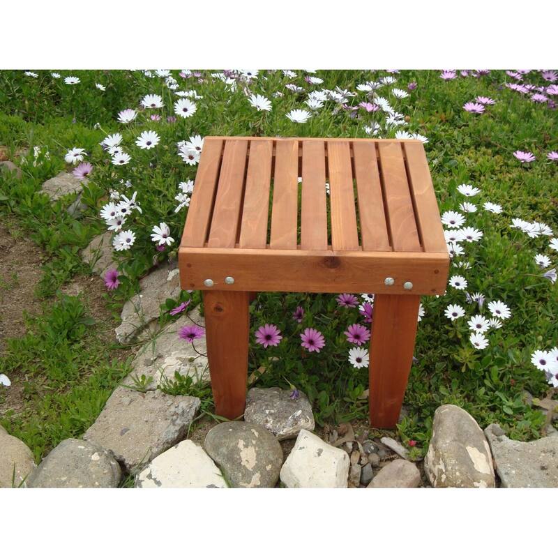 Beach Side Table - Outdoor Patio Table - Clear Accent Table - 18"H x 20"W x 20"L - 18