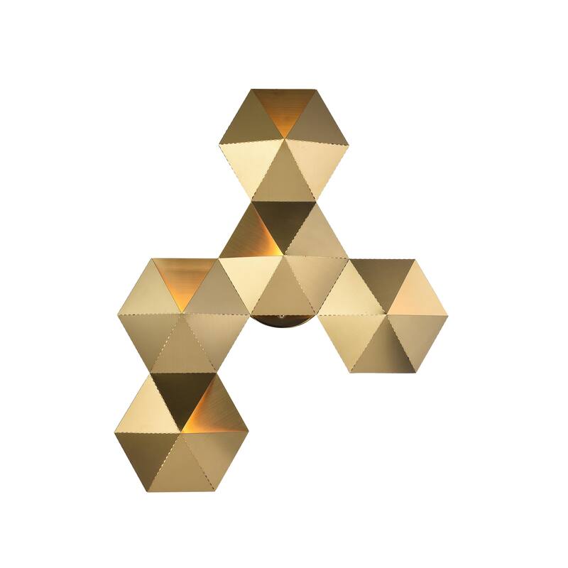 5-Light Gold Prism LED Wall Sconce