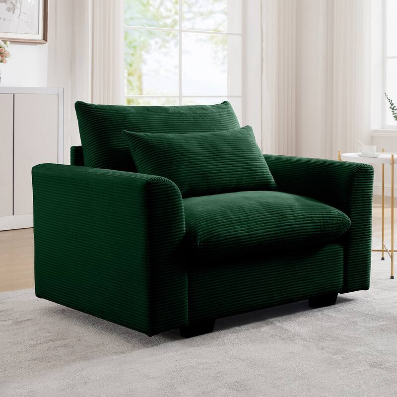 Luxurious corduroy fabric ergonomic soft sofa