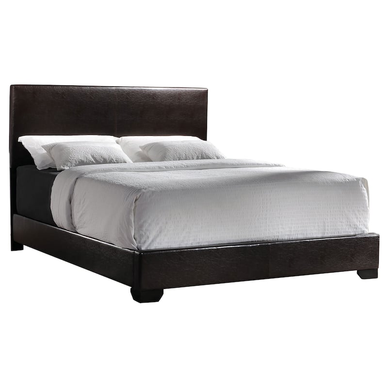 Conner Contemporary Leatherette Upholstered Panel Bed