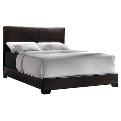 Conner Contemporary Leatherette Upholstered Panel Bed