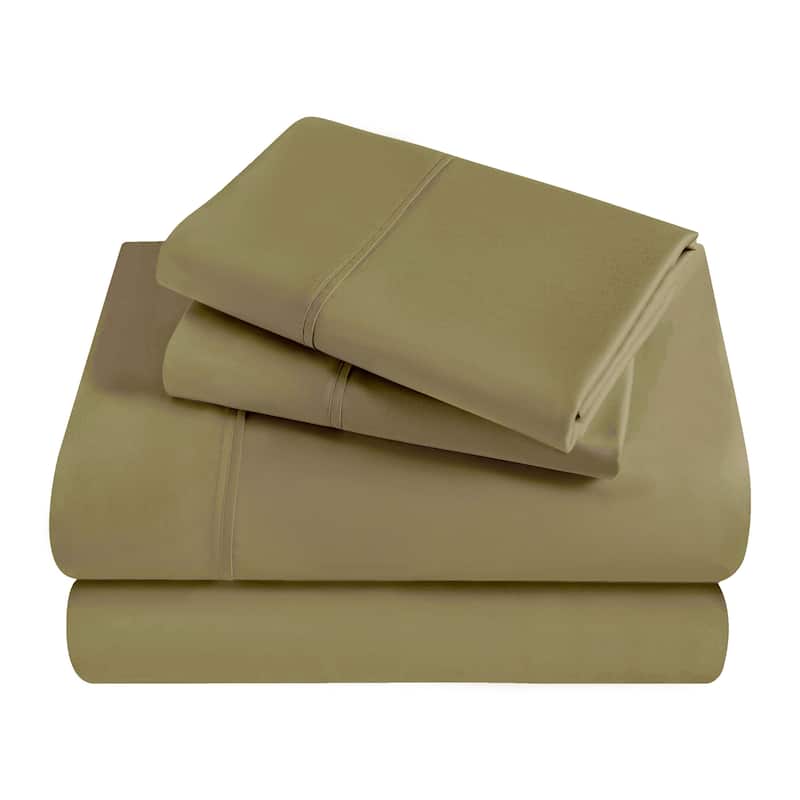 Superior Egyptian Cotton 300 Thread Count Solid Deep Pocket Sheet Set