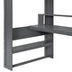 preview thumbnail 11 of 30, Gaming Loft Bed with Desk Light Storage Drawer Shelves & Charging Station Wood Loft Bed Frame for Kids Teens Bedroom