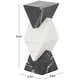 preview thumbnail 8 of 6, White Marble Stacked Pyramid Geometric Decorative Sculpture