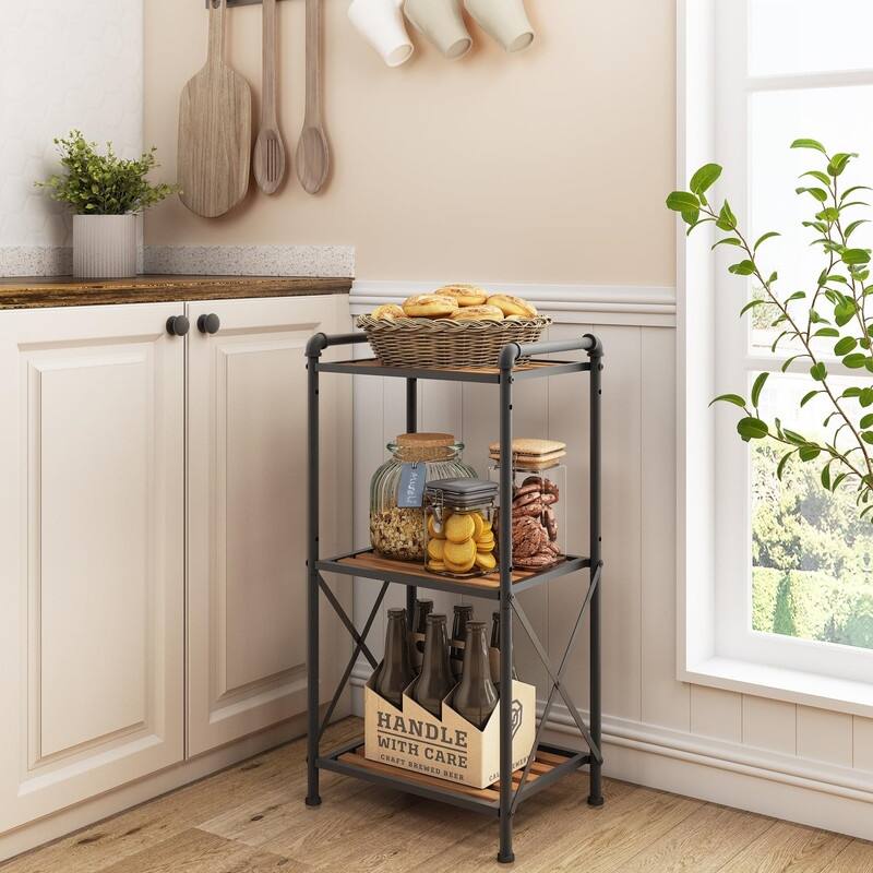 Storage Rack Shelving Unit - 15.55"D x 11.61"W x 29.48"H