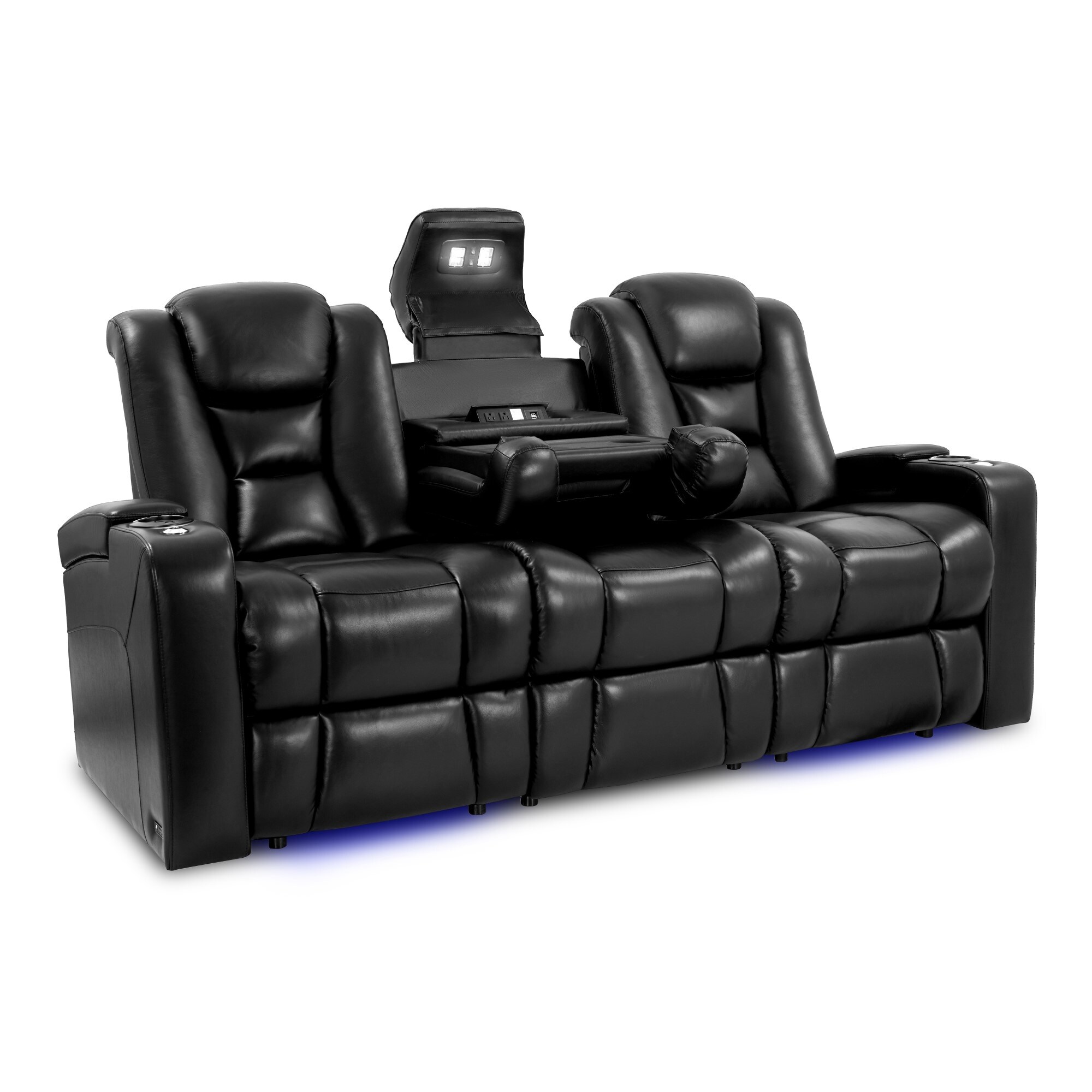 Full grain store leather theater seats