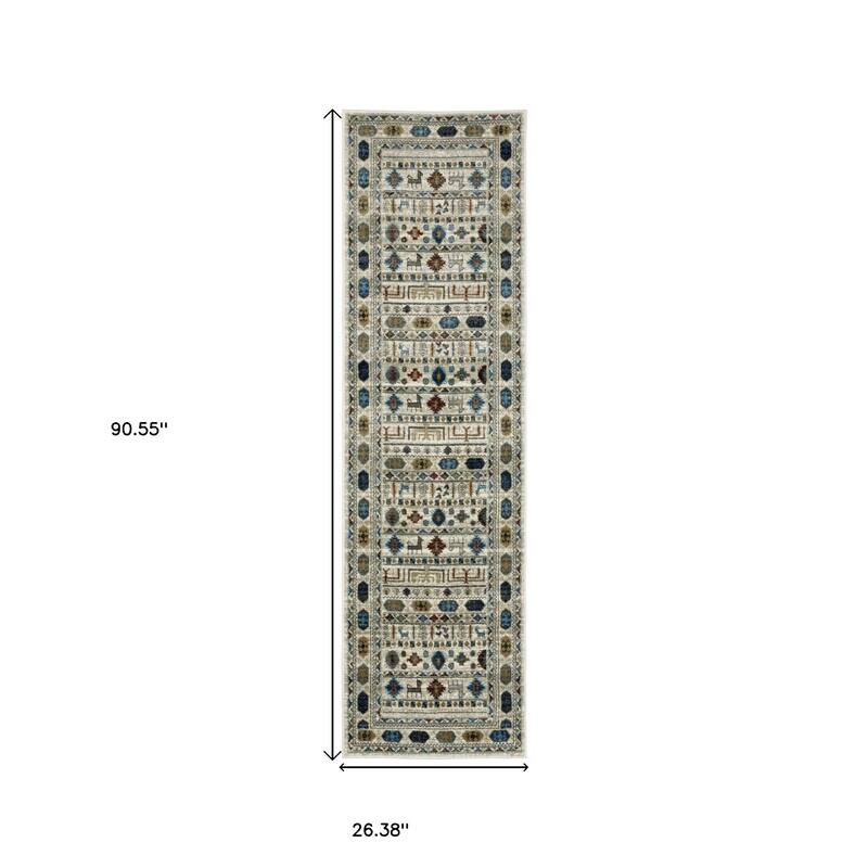 HomeRoots Tribal Bohemian Runner Area Rug