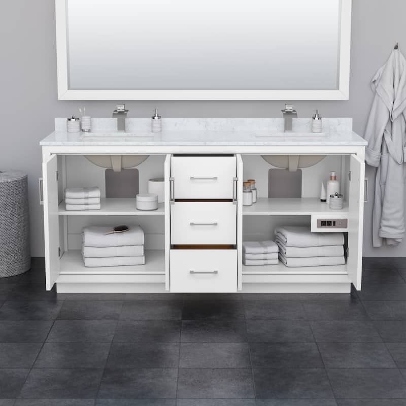Icon 72-inch Double Vanity, Quartz Top