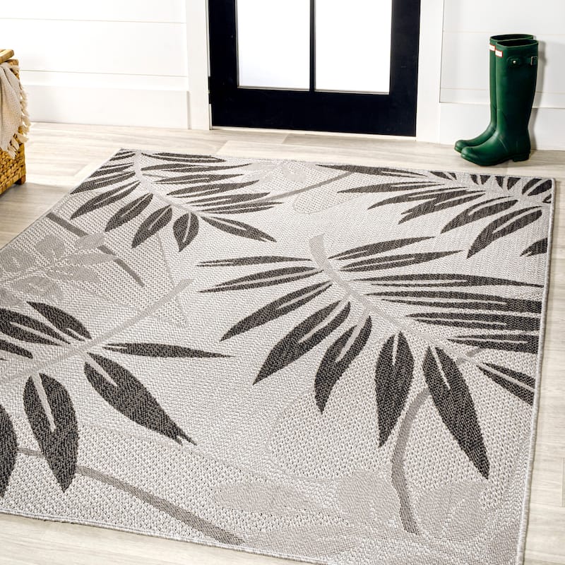 JONATHAN Y Bahamas Tropical Palm Leaf Indoor/Outdoor Area Rug