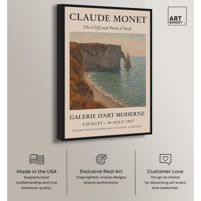 Monet's Seascape Canvas by Art Remedy