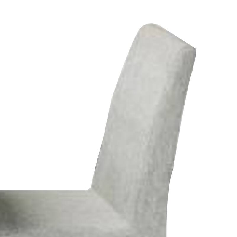 White/White Fabric Upholstered Wood Frame Dining Chair, Set of 2, Sturdy Dining Chair for Dining Rooms - 15.5