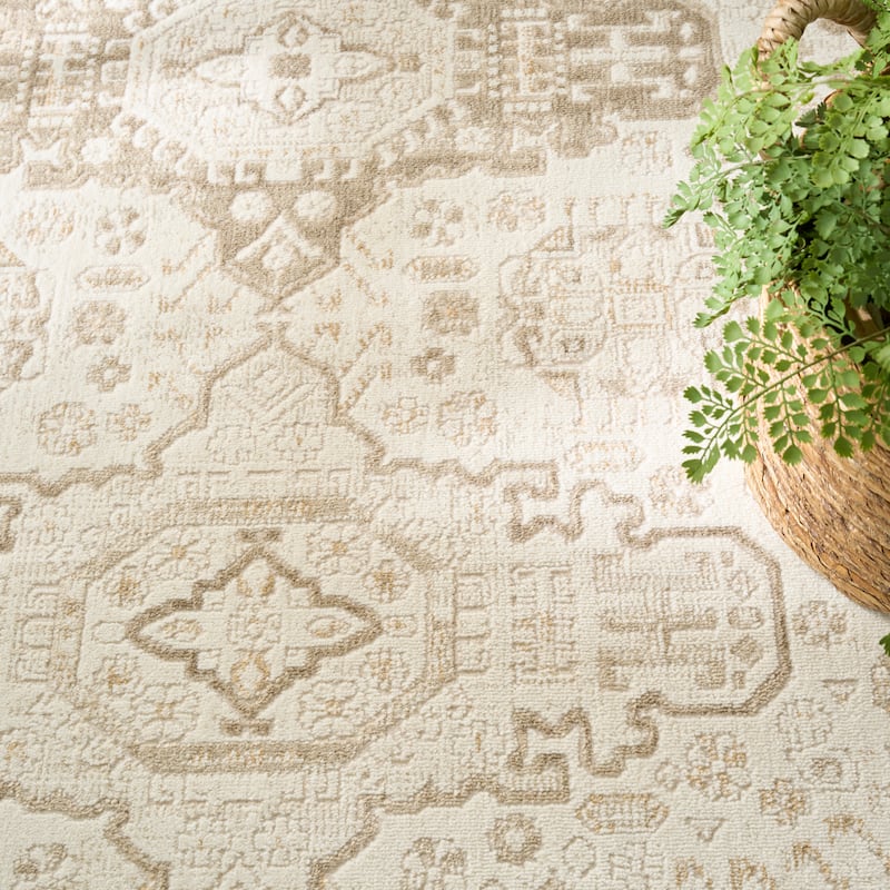 Nourison Pardis Indoor only Cream / Ivory Persian Area Rug