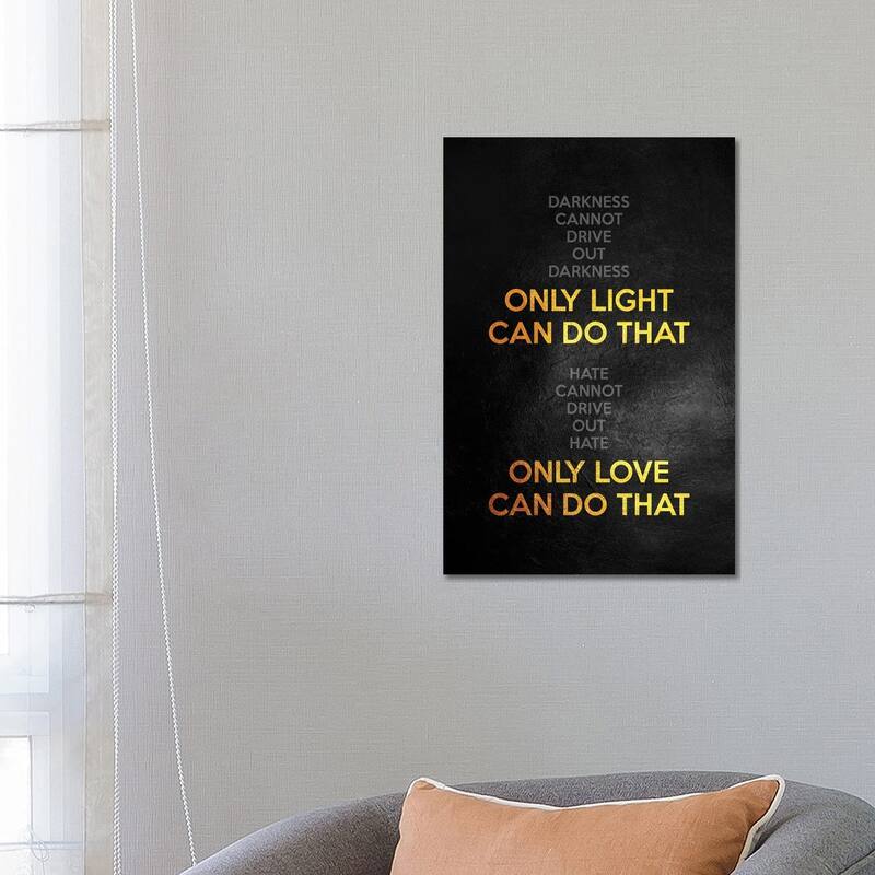 iCanvas "MLK Inspirational Quote" by Adrian Baldovino Canvas Print - 26x18x1.5