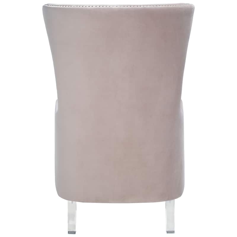 SAFAVIEH Couture Cath Modern Wingback Chair - 29Wx32Dx45H - Pale Taupe
