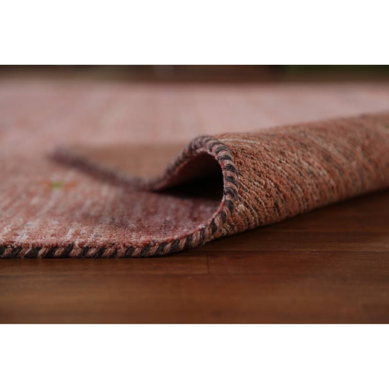 Hand Knotted Oriental 100% Wool Carpet Tribal Tribal Peach Gabbeh Area Rug - 11' 3'' X 9' 1''