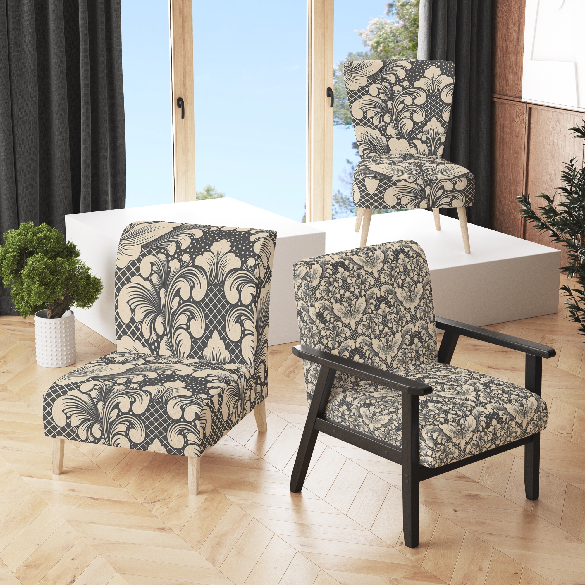 Damask accent 2025 chair