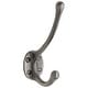 preview thumbnail 9 of 10, Baldwin Estate Double Robe Hook Antique Nickel