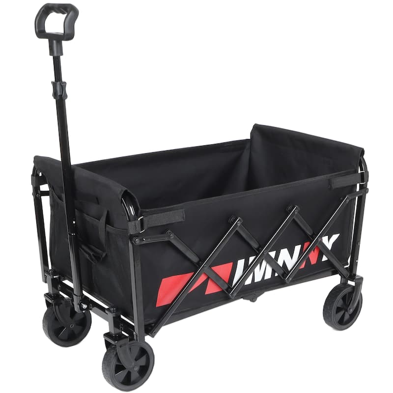 Collapsible Wagon with Wheels, Lightweight Utility Camping Wagons Carts Foldable with 3600lbs Weight Capacity, Carts