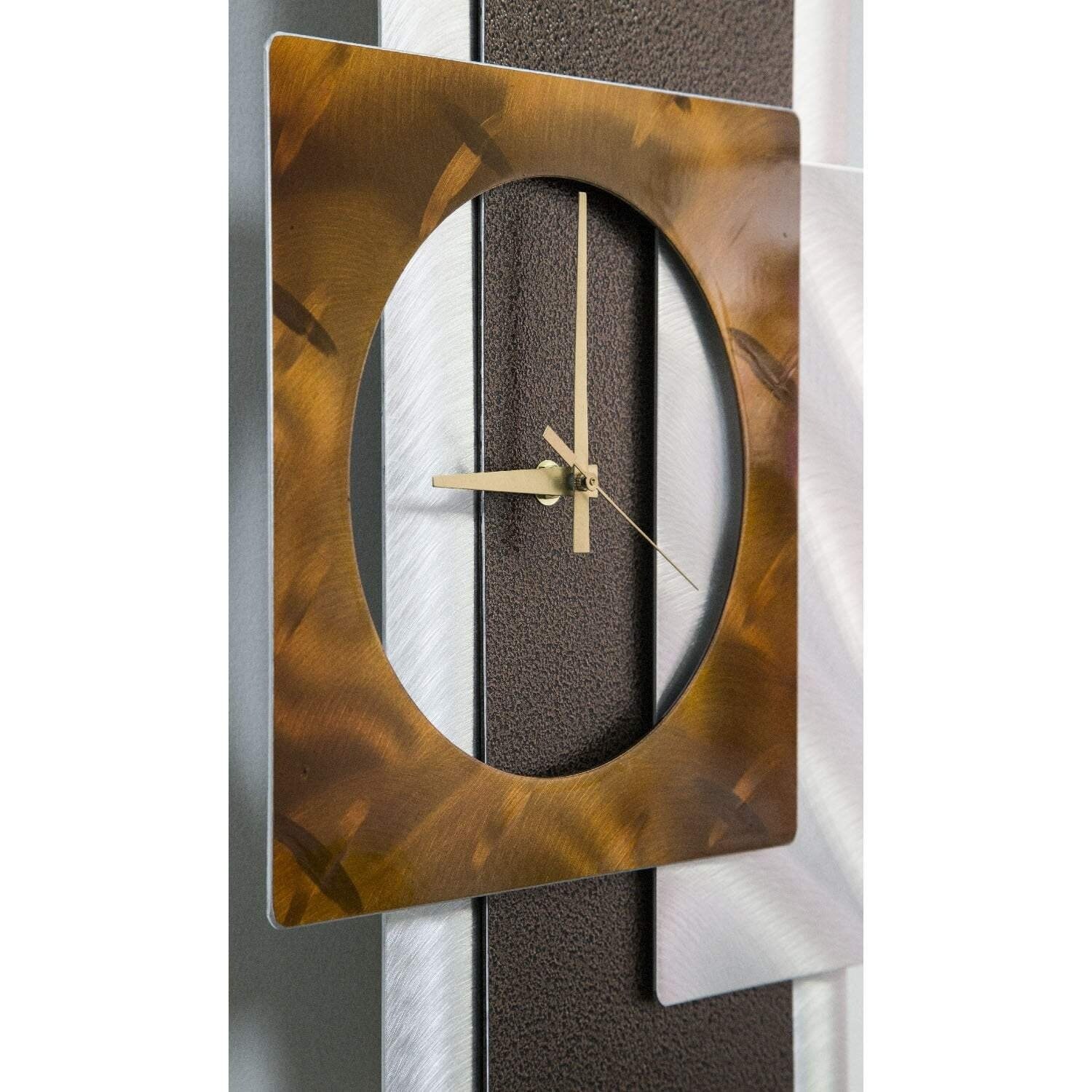 Statements2000 Modern Metal Wall Clock Art Geometric Decor by Jon Allen Tectonic 