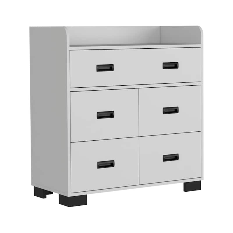 Hight Quality Wooden Dresser - White - 5-drawer