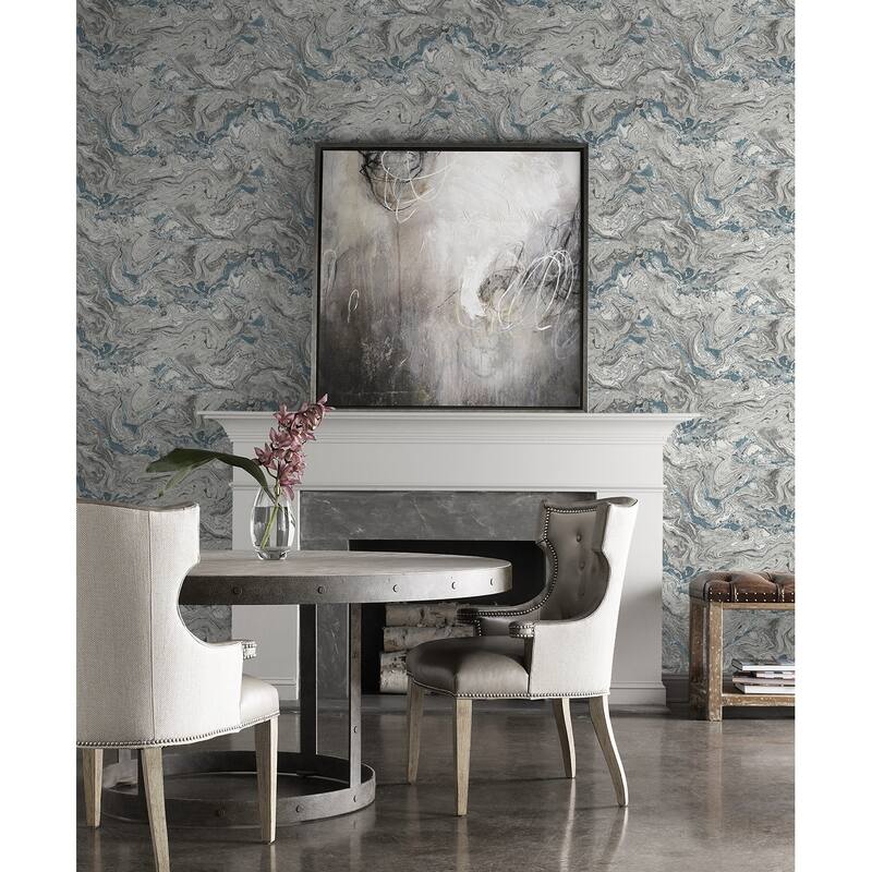 Luxe Haven Faux Marble Peel and Stick Wallpaper