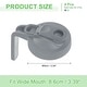 preview thumbnail 8 of 7, Mason Jar Pour Spout Lid, Mason Jar Lids Wide Mouth Airtight Flip Cap Lids with Handle for Drinking Salad - 8.6cm Gray/Cyan
