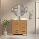 preview thumbnail 6 of 6, KitchenBathCollection California 36" Bathroom Vanity with Matte White Top