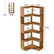 preview thumbnail 13 of 46, 6-Tier Corner Bookshelf, 64.9 Inch Industrial Bookcase with Baffles