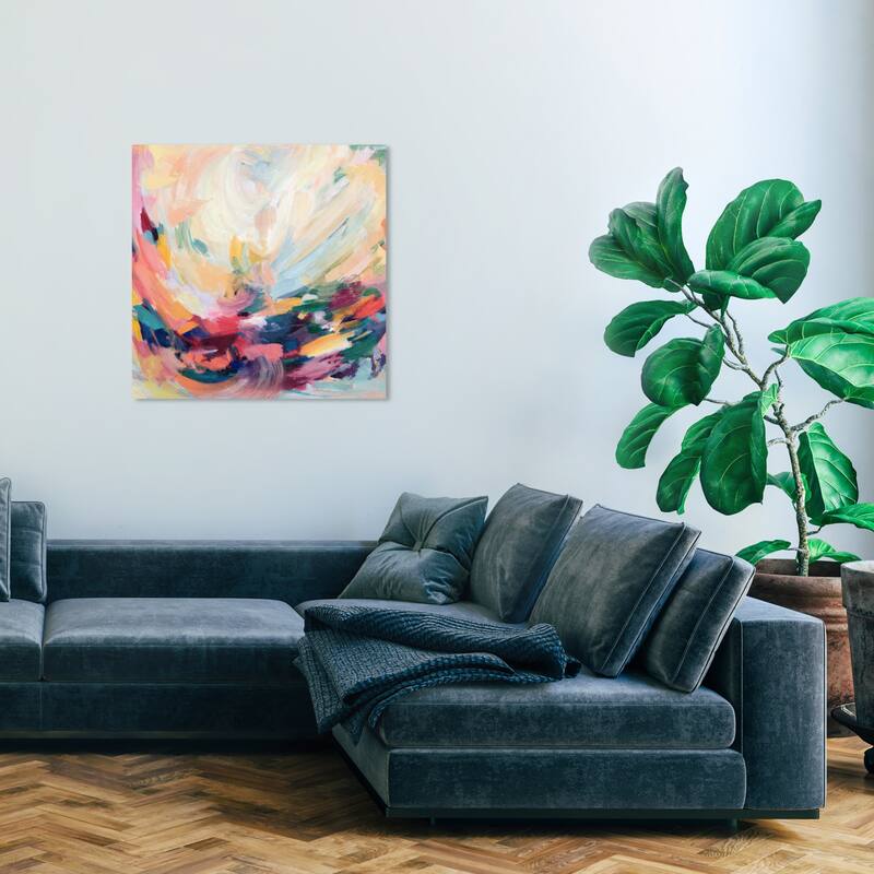Wynwood Studio Abstract Think about it Pink and Modern & Contemporary Wall Art Canvas Print - 30 x 30