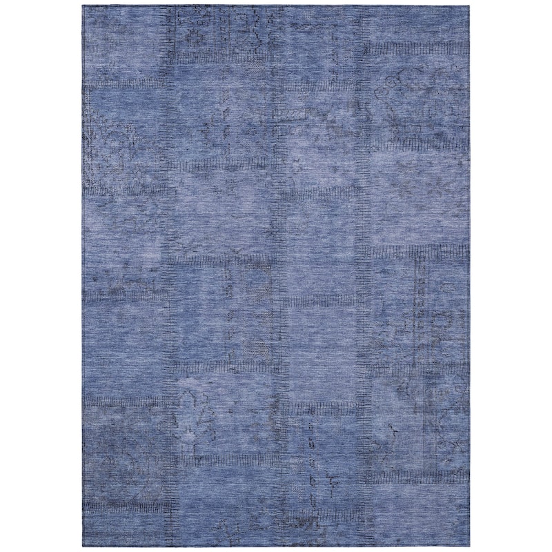 HomeRoots Patchwork Transitional Rectangle Outdoor Rug