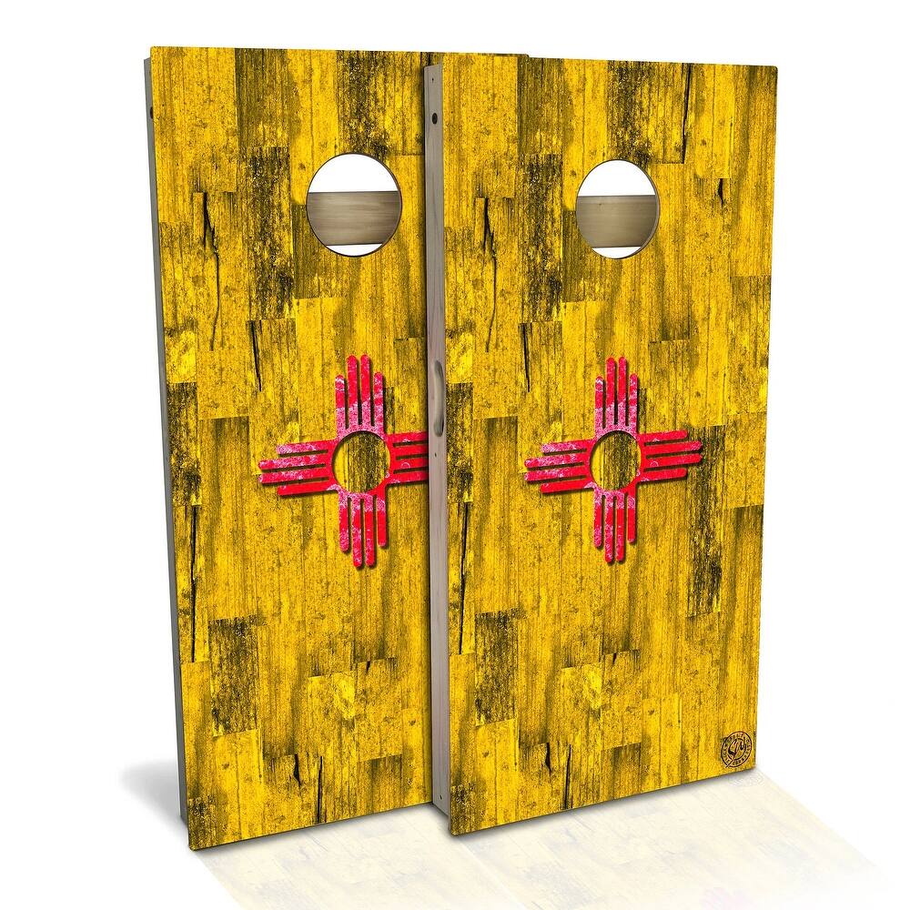 New Mexico Flag Color Outdoor Cornhole Board Set