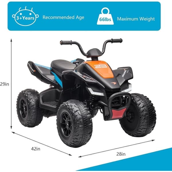 dimension image slide 0 of 3, Kids Ride on ATV, 12V Battery Powered Kids Electric Vehicle