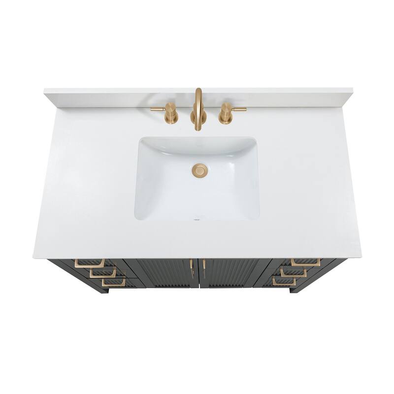 Avanity LUKA-VS43-WT Luka 42" Free Standing Single Basin Vanity Set