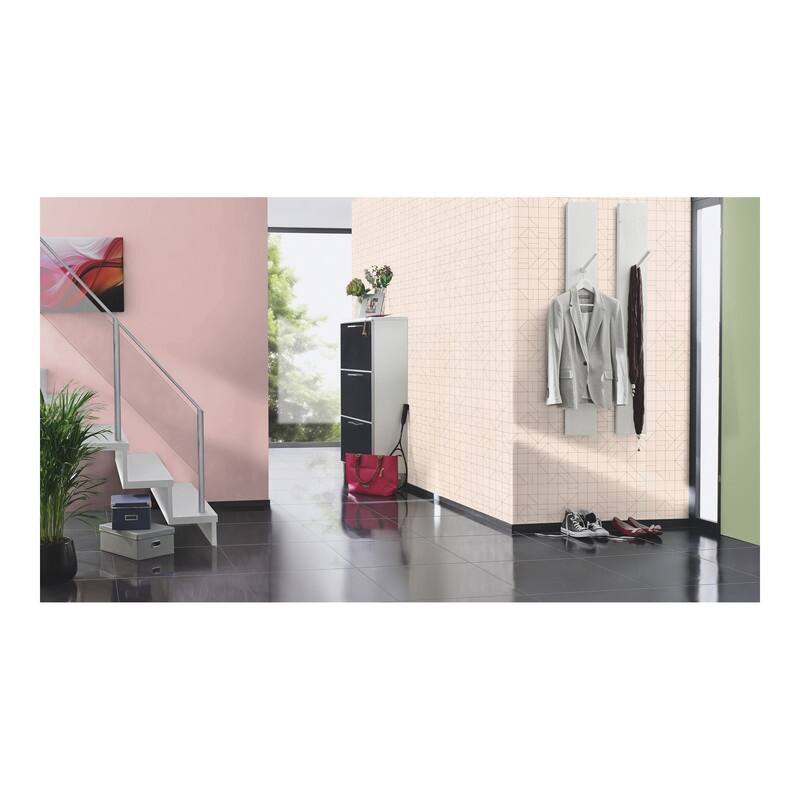 Rasch Teague Light Pink Geometric Wallpaper - 20.5 x 396 x 0.025